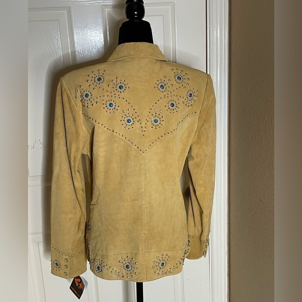 3BWest Women's Suede Leather Jacket Size XL - Picture 13 of 16